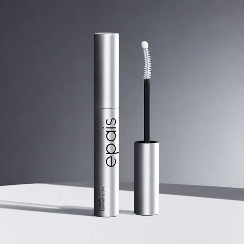 Sérum ÉPAIS Eyelash Essential: tubo plateado con aplicador
